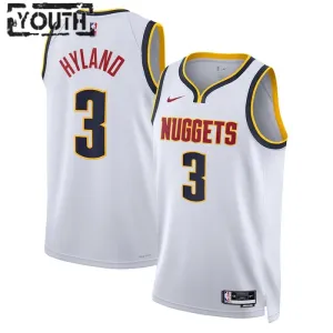 Maillot Enfant Denver Nuggets Bones Hyland 3 Association Edition Blanc Swingman