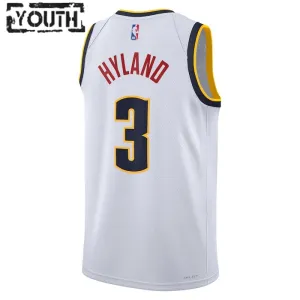 Maillot Enfant Denver Nuggets Bones Hyland 3 Association Edition Blanc Swingman