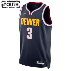 Maillot Enfant Denver Nuggets Bones Hyland 3 Icon Edition Navy Swingman
