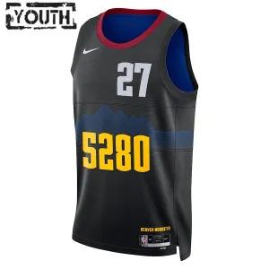 Maillot Enfant Denver Nuggets Jamal Murray City Edition 2023-24 Noir Swingman