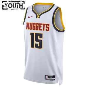 Maillot Enfant Denver Nuggets Nikola Jokic 15 Association Edition Blanc Swingman