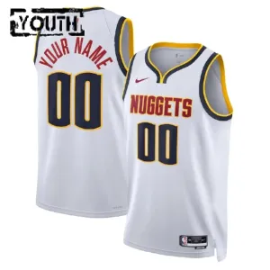Maillot Enfant Denver Nuggets Personnalisé Association Edition Blanc Swingman