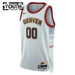Maillot Enfant Denver Nuggets Personnalisé City Edition 2022-23 Blanc Swingman