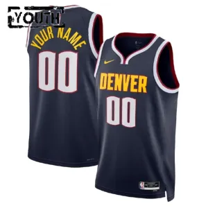 Maillot Enfant Denver Nuggets Personnalisé Icon Edition Noir Swingman