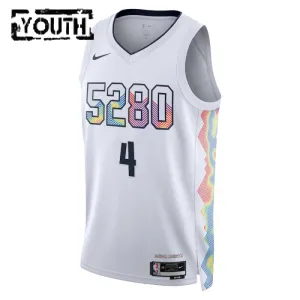 Maillot Enfant Denver Nuggets Russell Westbrook City Edition 2024-25 Blanc Swingman