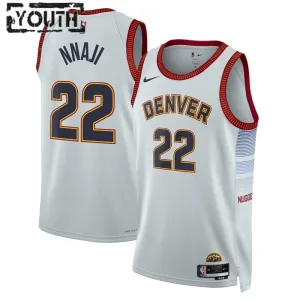 Maillot Enfant Denver Nuggets Zeke Nnaji 22 City Edition 2022-23 Gris Swingman