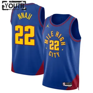 Maillot Enfant Denver Nuggets Zeke Nnaji 22 Statement Edition Bleu Swingman