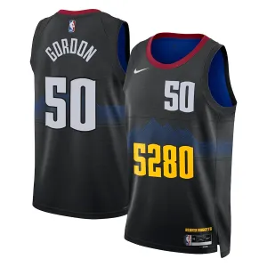 Maillot Homme Denver Nuggets Aaron Gordon City Edition 2023-24 Noir Swingman