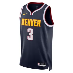 Maillot Homme Denver Nuggets Bones Hyland 3 Icon Edition Navy Swingman