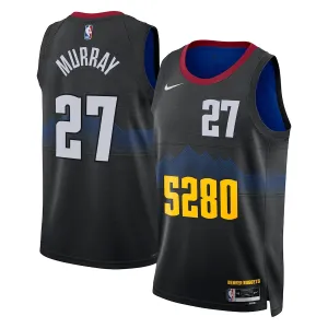 Maillot Homme Denver Nuggets Jamal Murray City Edition 2023-24 Noir Swingman
