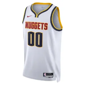 Maillot Homme Denver Nuggets Personnalisé Association Edition Blanc Swingman