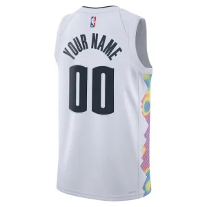 Maillot Homme Denver Nuggets Personnalisé City Edition 2024-25 Blanc Swingman