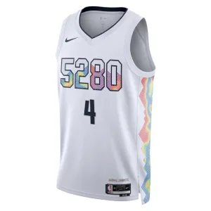 Maillot Homme Denver Nuggets Russell Westbrook City Edition 2024-25 Blanc Swingman