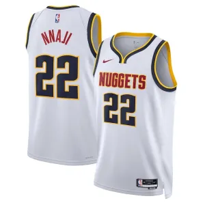 Maillot Homme Denver Nuggets Zeke Nnaji 22 Association Edition Blanc Swingman