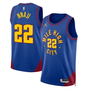 Maillot Homme Denver Nuggets Zeke Nnaji 22 Statement Edition Bleu Swingman