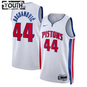Maillot Enfant Detroit Pistons Bojan Bogdanovic 44 Association Edition Blanc Swingman