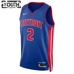 Maillot Enfant Detroit Pistons Cade Cunningham 2 Icon Edition Bleu Swingman