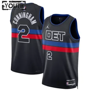 Maillot Enfant Detroit Pistons Cade Cunningham 2 Statement Edition Noir Swingman