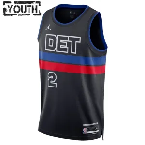 Maillot Enfant Detroit Pistons Cade Cunningham 2 Statement Edition Noir Swingman