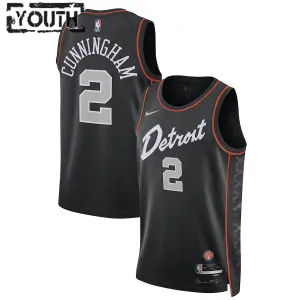 Maillot Enfant Detroit Pistons Cade Cunningham City Edition 2023-24 Noir Swingman