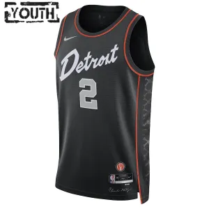 Maillot Enfant Detroit Pistons Cade Cunningham City Edition 2023-24 Noir Swingman