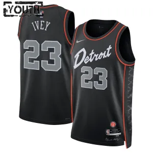 Maillot Enfant Detroit Pistons Jaden Ivey City Edition 2023-24 Noir Swingman