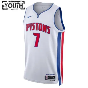 Maillot Enfant Detroit Pistons Killian Hayes 7 Association Edition Blanc Swingman
