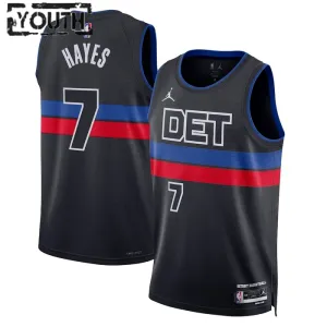 Maillot Enfant Detroit Pistons Killian Hayes 7 Statement Edition Noir Swingman