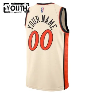 Maillot Enfant Detroit Pistons Personnalisé City Edition 2024-25 Blanc Swingman