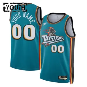 Maillot Enfant Detroit Pistons Personnalisé Classic Edition 2022-23 Teal Swingman