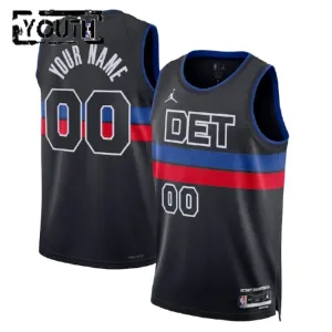 Maillot Enfant Detroit Pistons Personnalisé Statement Edition Noir Swingman