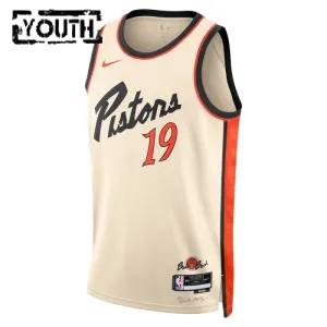 Maillot Enfant Detroit Pistons Simone Fontecchio City Edition 2024-25 Blanc Swingman