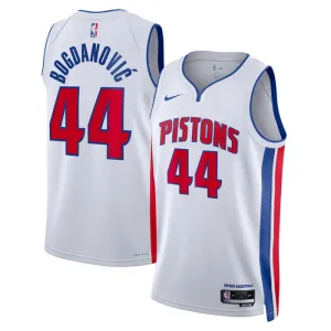 Maillot Homme Detroit Pistons Bojan Bogdanovic 44 Association Edition Blanc Swingman