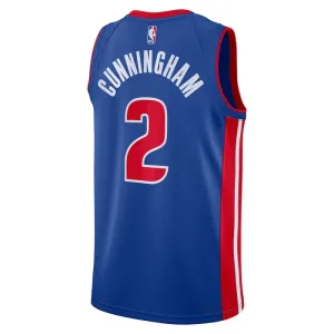 Maillot Homme Detroit Pistons Cade Cunningham 2 Icon Edition Bleu Swingman