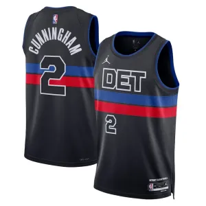Maillot Homme Detroit Pistons Cade Cunningham 2 Statement Edition Noir Swingman