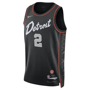 Maillot Homme Detroit Pistons Cade Cunningham City Edition 2023-24 Noir Swingman