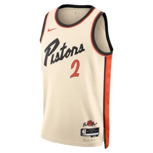 Maillot Homme Detroit Pistons Cade Cunningham City Edition 2024-25 Blanc Swingman