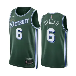 Maillot Homme Detroit Pistons Hamidou Diallo 6 City Edition 2022-23 Vert Swingman Maillot Homme Detroit Pistons Hamidou Diallo 6 City Edition 2022-23 Vert Swingman