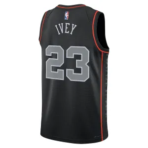 Maillot Homme Detroit Pistons Jaden Ivey City Edition 2023-24 Noir Swingman