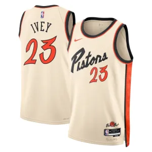 Maillot Homme Detroit Pistons Jaden Ivey City Edition 2024-25 Blanc Swingman