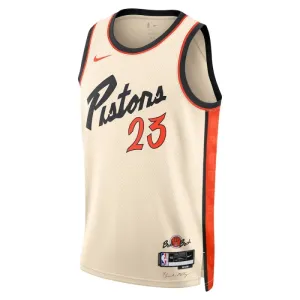Maillot Homme Detroit Pistons Jaden Ivey City Edition 2024-25 Blanc Swingman
