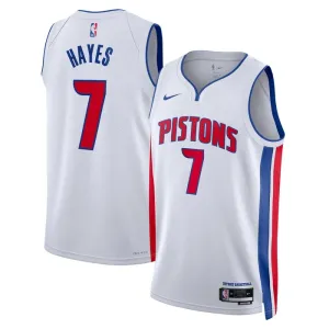 Maillot Homme Detroit Pistons Killian Hayes 7 Association Edition Blanc Swingman