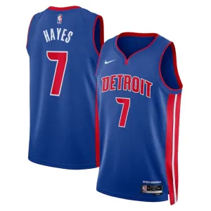 Maillot Homme Detroit Pistons Killian Hayes 7 Icon Edition Bleu Swingman
