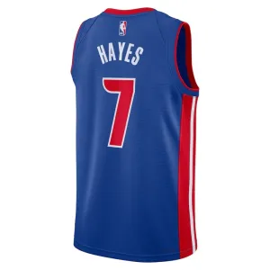 Maillot Homme Detroit Pistons Killian Hayes 7 Icon Edition Bleu Swingman