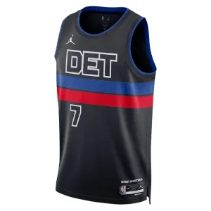 Maillot Homme Detroit Pistons Killian Hayes 7 Statement Edition Noir Swingman