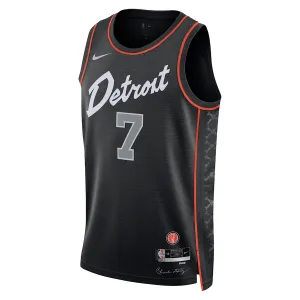 Maillot Homme Detroit Pistons Killian Hayes City Edition 2023-24 Noir Swingman