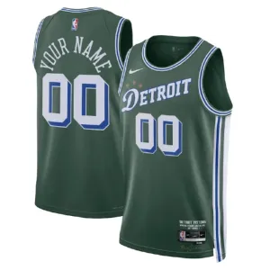 Maillot Homme Detroit Pistons Personnalisé City Edition 2022-23 Vert Swingman
