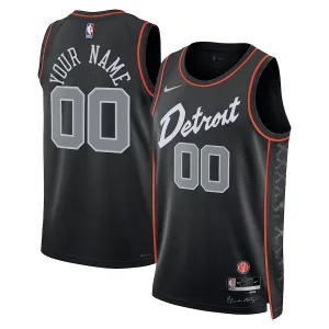 Maillot Homme Detroit Pistons Personnalisé City Edition 2023-24 Noir Swingman