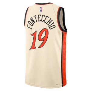 Maillot Homme Detroit Pistons Simone Fontecchio City Edition 2024-25 Blanc Swingman