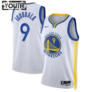 Maillot Enfant Golden State Warriors Andre Iguodala 9 Association Edition Blanc Swingman